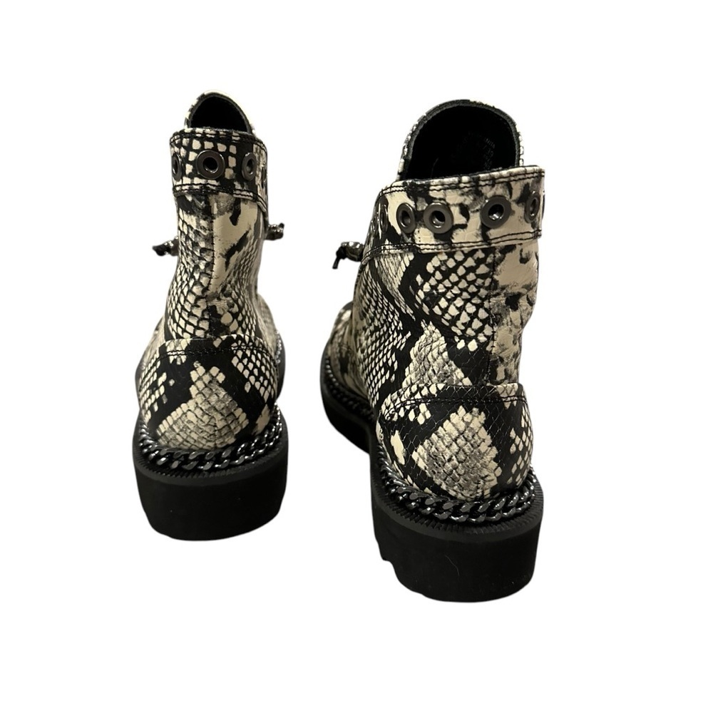 VINCE CAMUTO Snake Print Combat Dr. Martens Style boot Size 8.5 NWOT - Picture 4 of 9